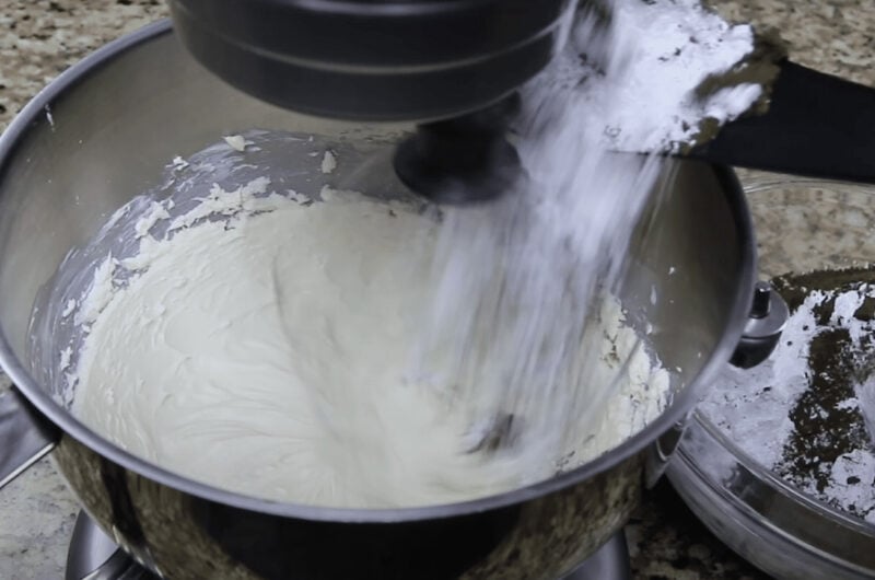 making the cream cheese icing